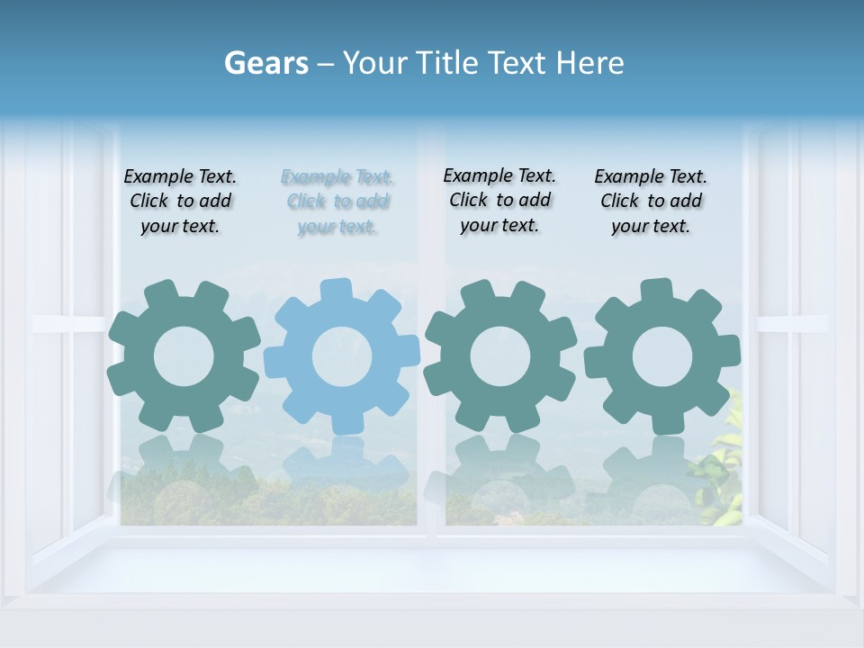 Door Cartoon Work PowerPoint Template