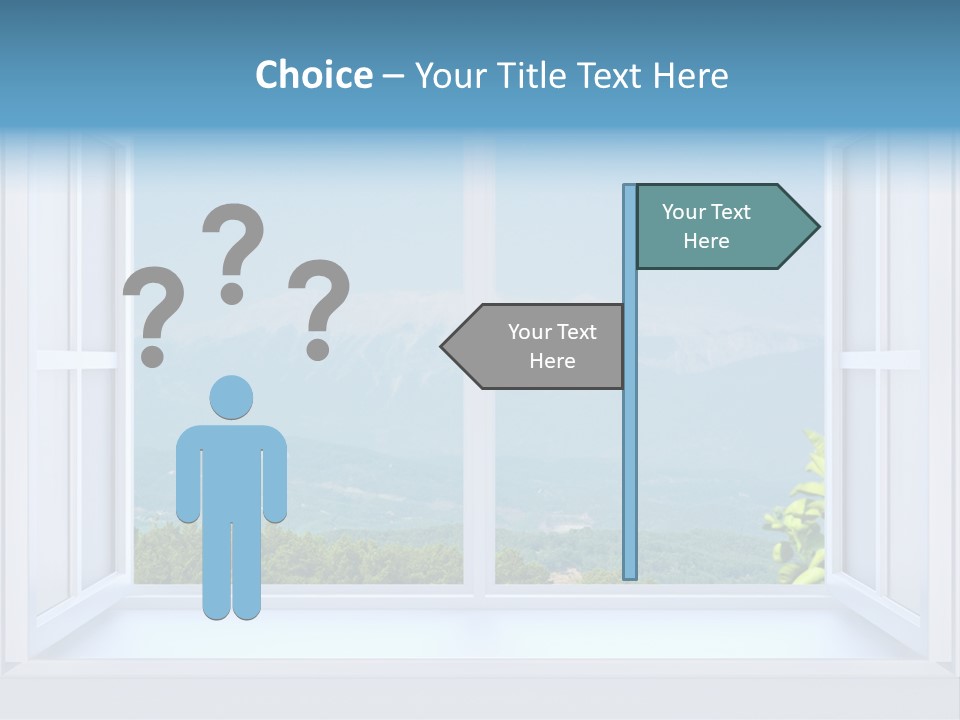 Door Cartoon Work PowerPoint Template