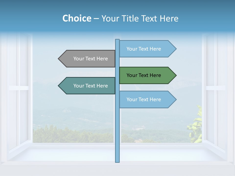 Door Cartoon Work PowerPoint Template