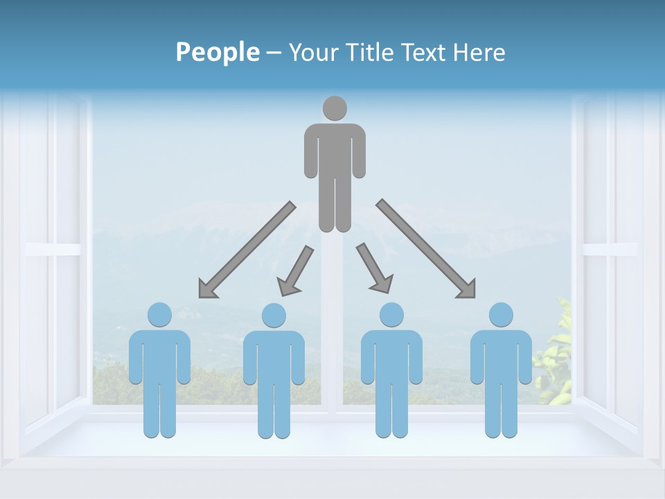 Door Cartoon Work PowerPoint Template