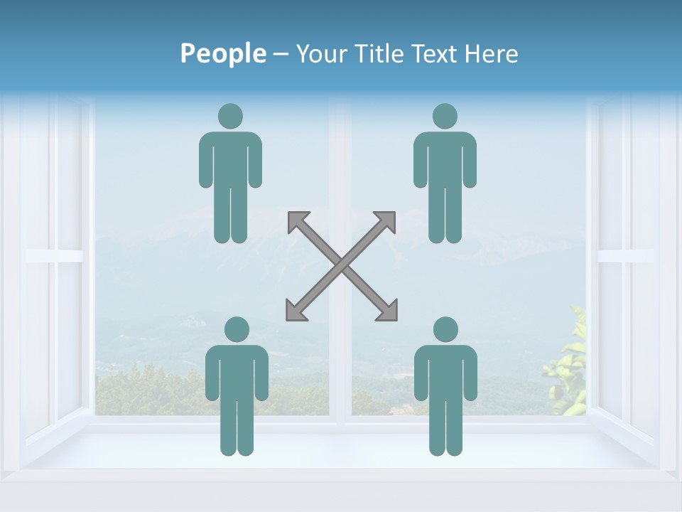 Door Cartoon Work PowerPoint Template