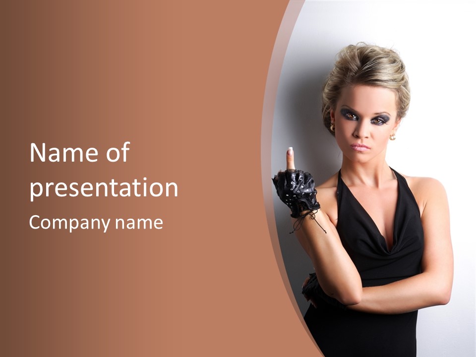 Sign Beauty Showing PowerPoint Template