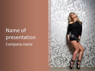 Stripper Woman Dancer PowerPoint Template