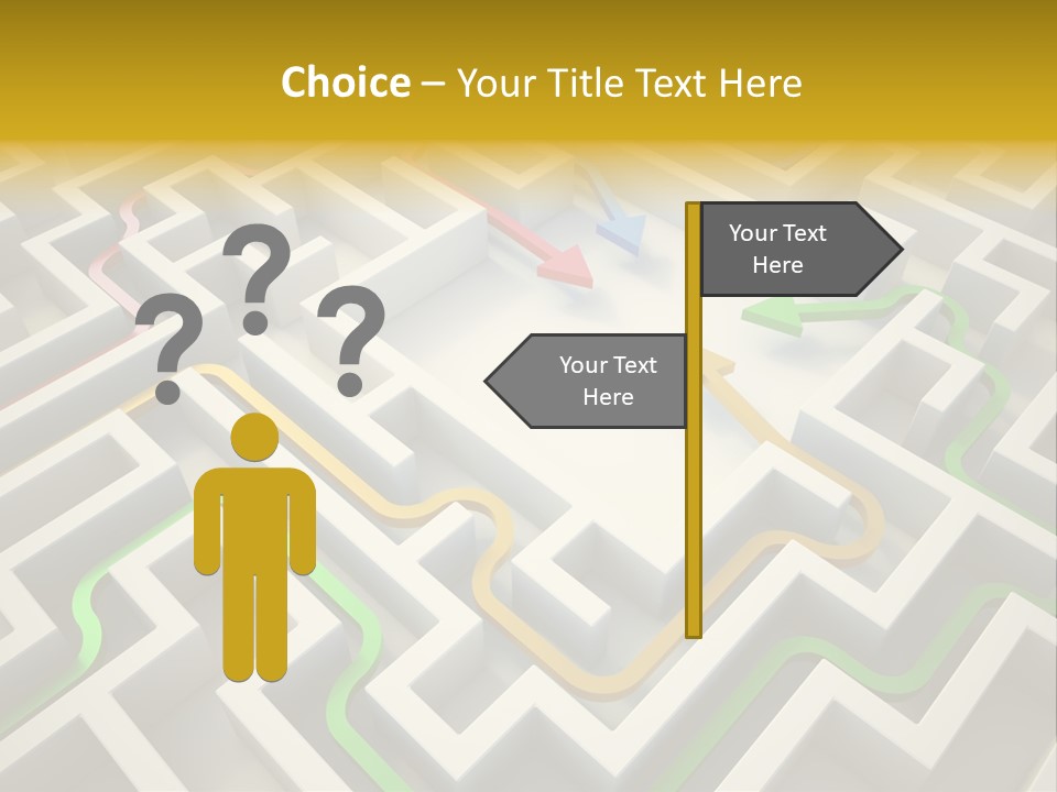 Decision Shape Technology PowerPoint Template