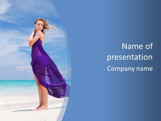 Vacation Turquoise Ocean PowerPoint Template