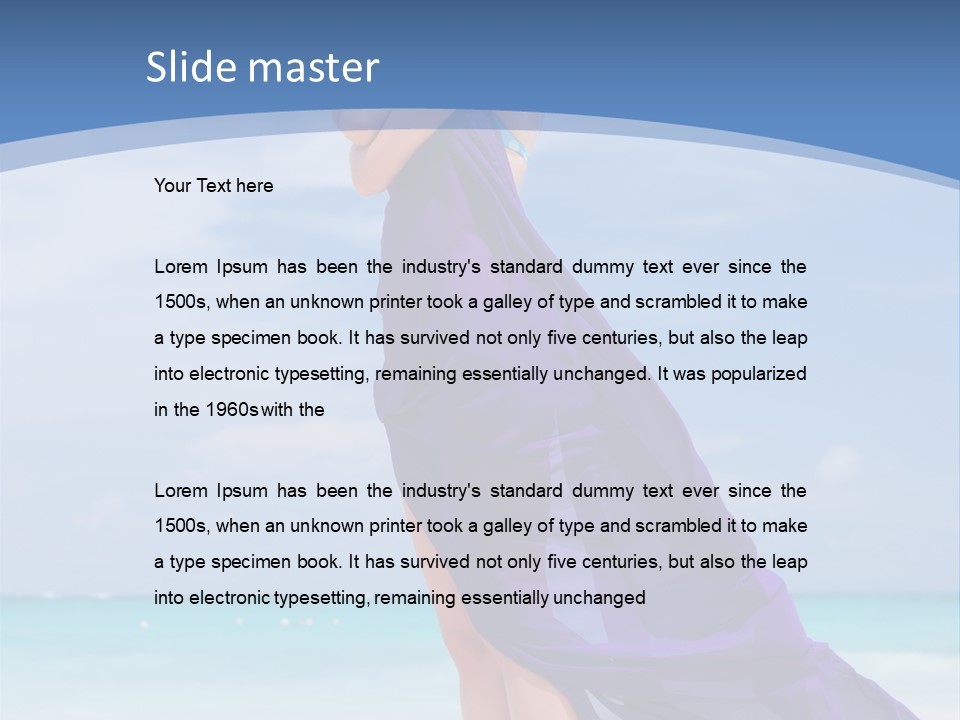 Vacation Turquoise Ocean PowerPoint Template