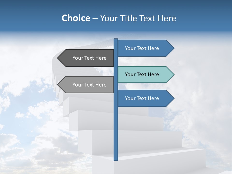 Staircase Faith Freedom PowerPoint Template