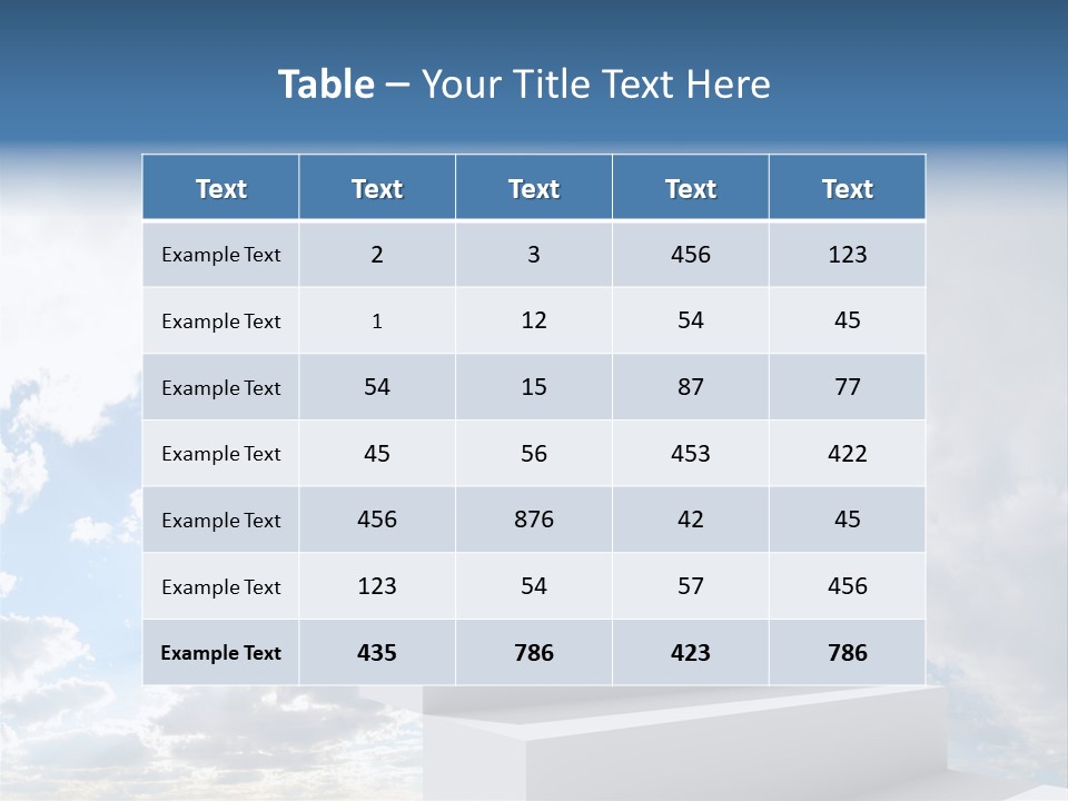 Background Air Cloud PowerPoint Template