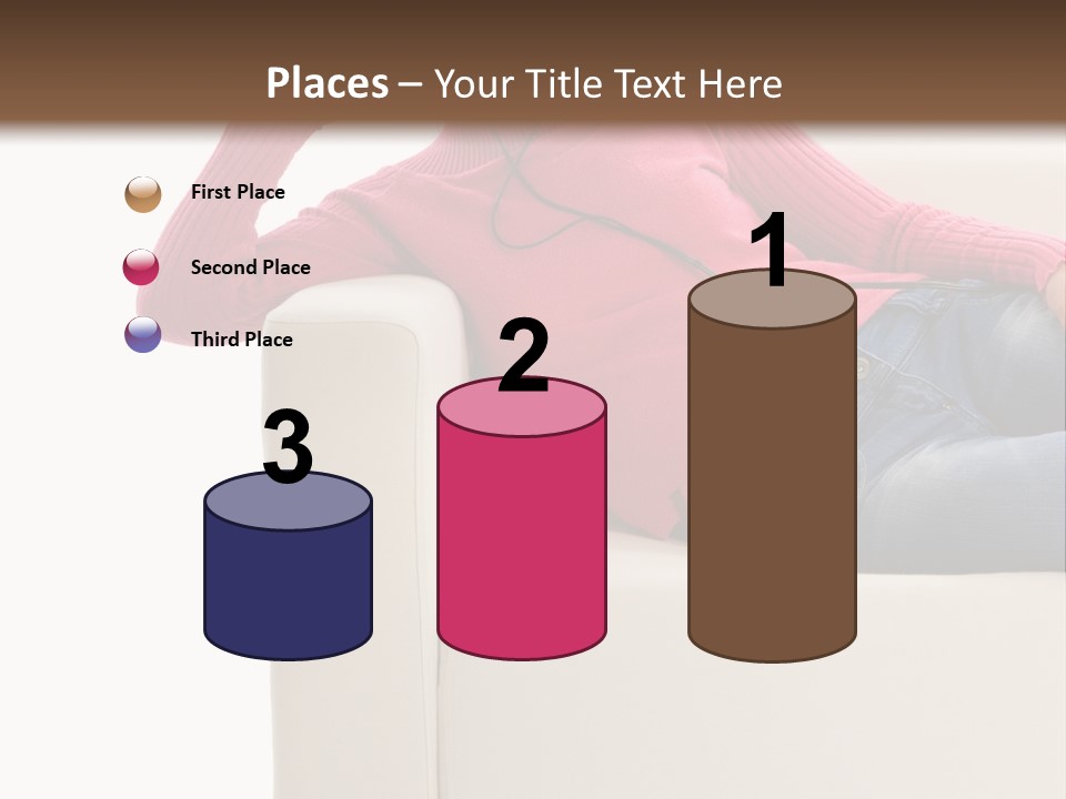 Isolated Party Girl PowerPoint Template