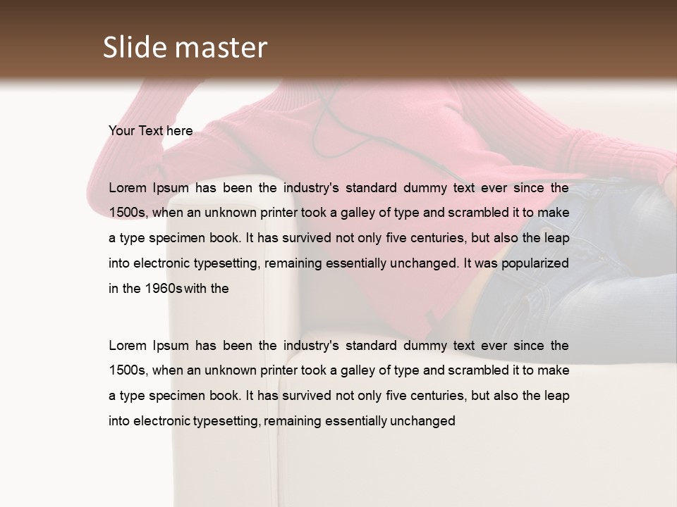 Isolated Party Girl PowerPoint Template