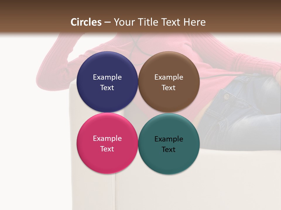 Isolated Party Girl PowerPoint Template