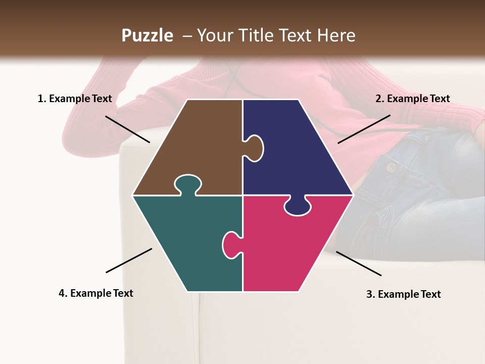 Isolated Party Girl PowerPoint Template