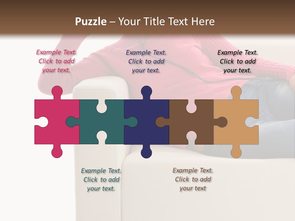 Isolated Party Girl PowerPoint Template