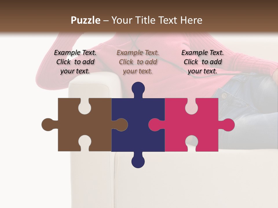 Isolated Party Girl PowerPoint Template