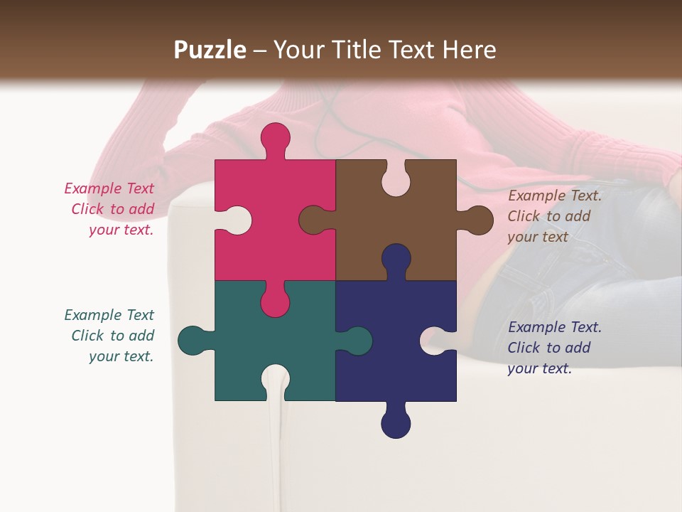 Isolated Party Girl PowerPoint Template