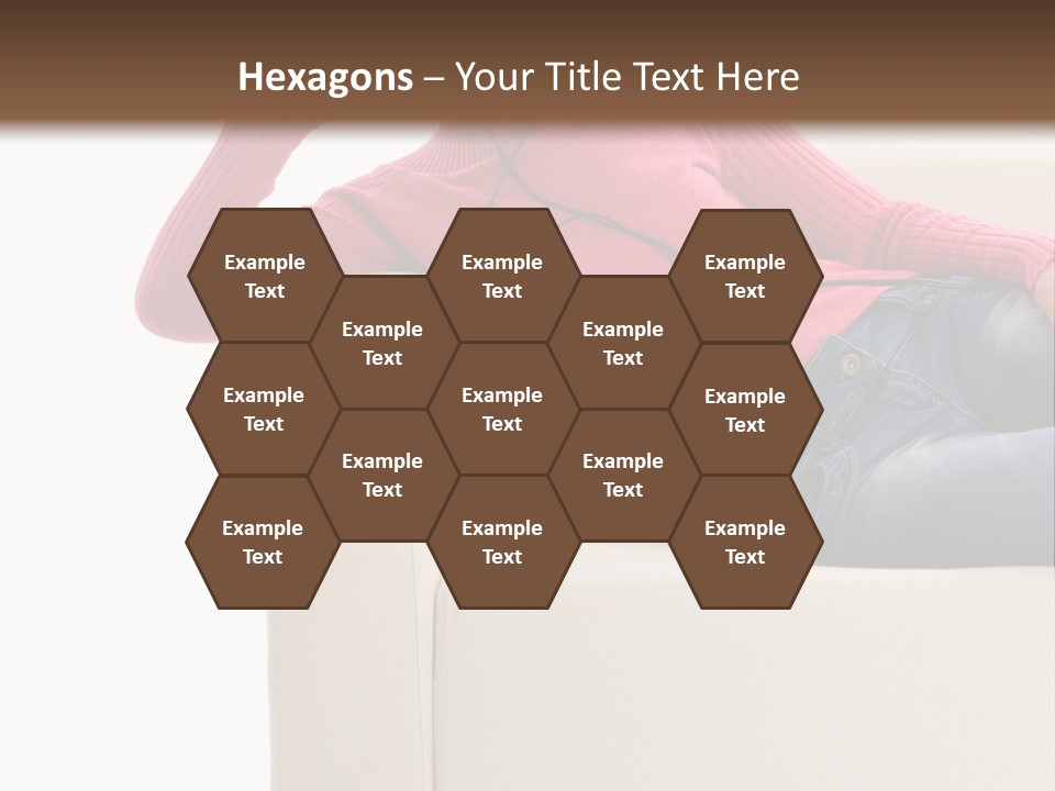 Isolated Party Girl PowerPoint Template