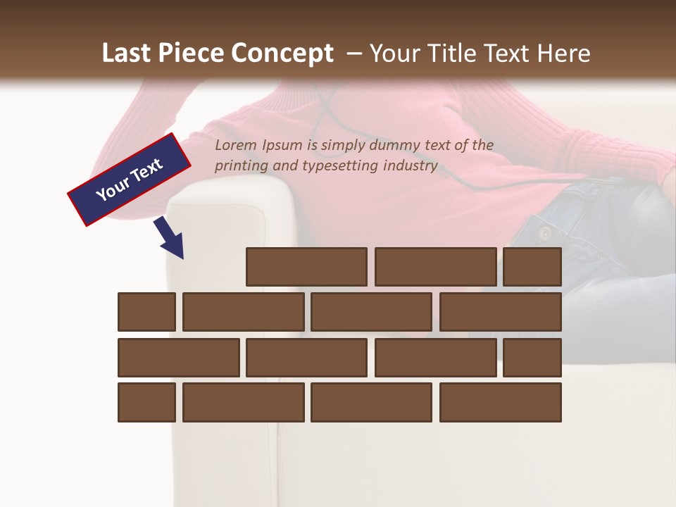 Isolated Party Girl PowerPoint Template