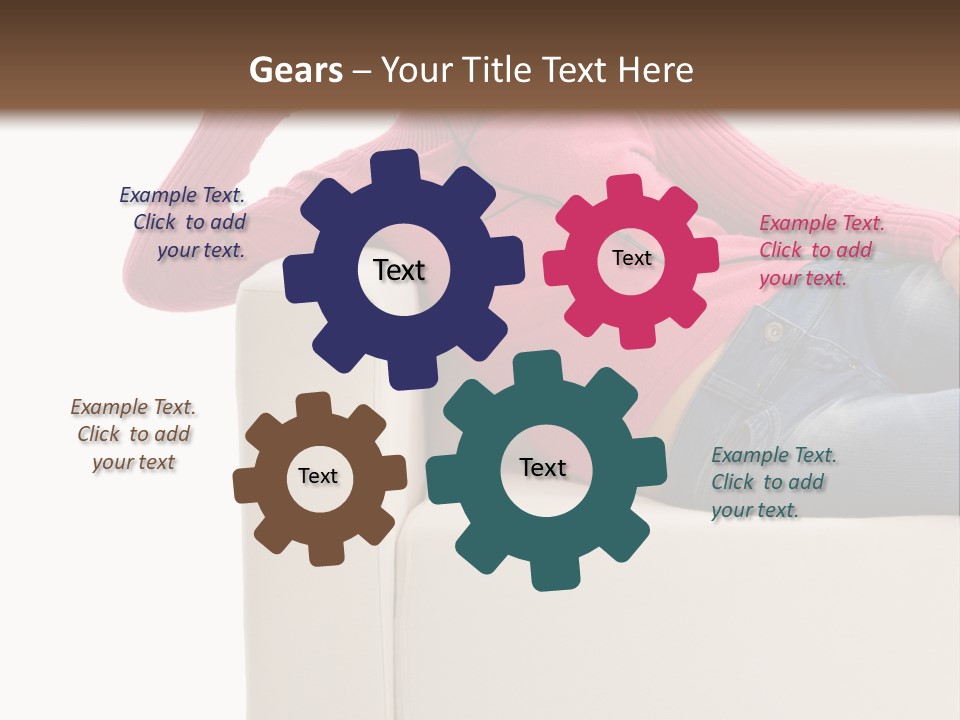 Isolated Party Girl PowerPoint Template