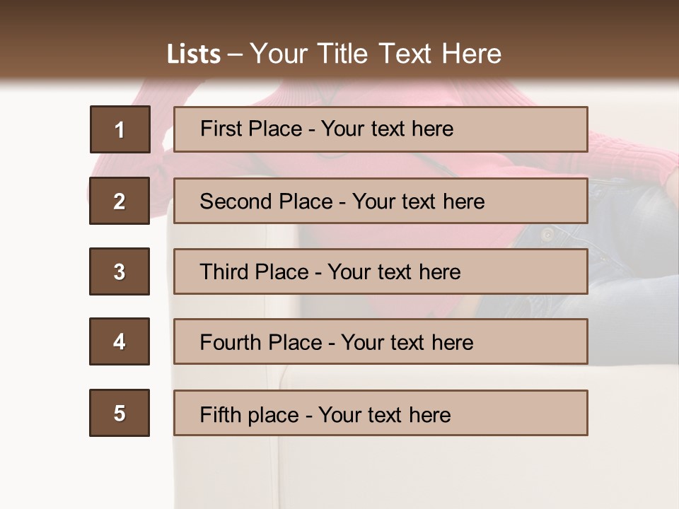 Isolated Party Girl PowerPoint Template