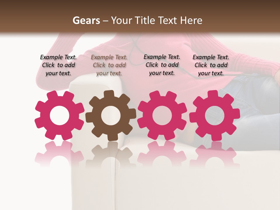 Isolated Party Girl PowerPoint Template