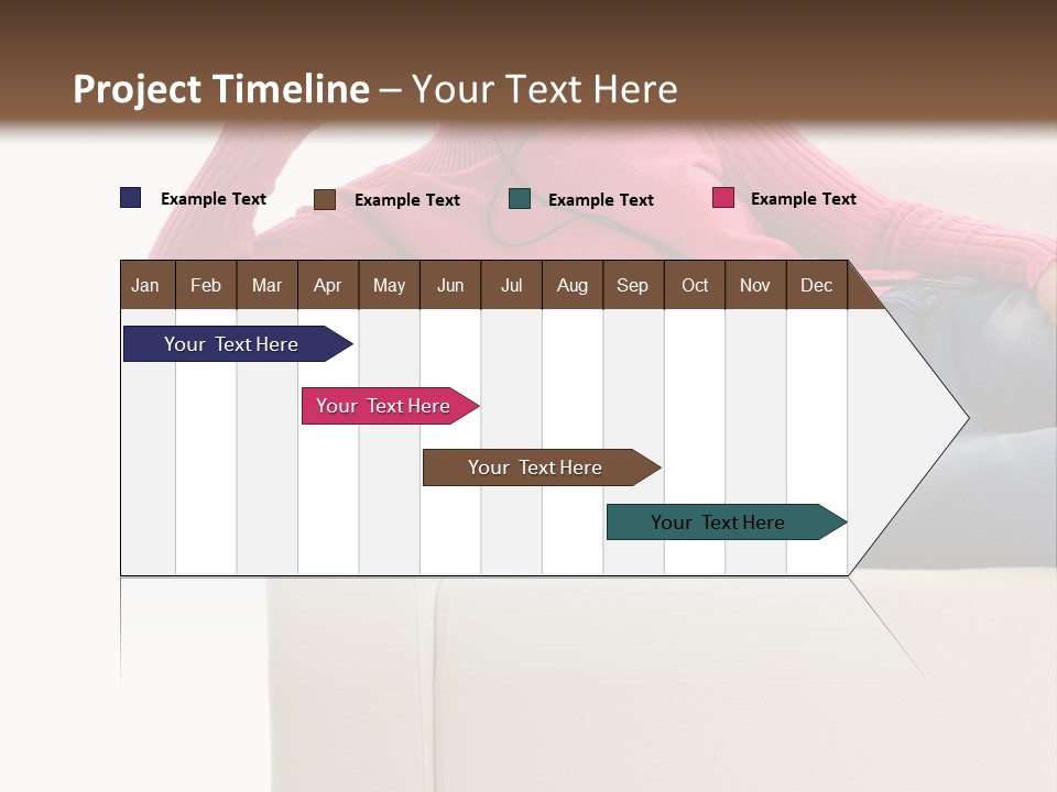 Isolated Party Girl PowerPoint Template