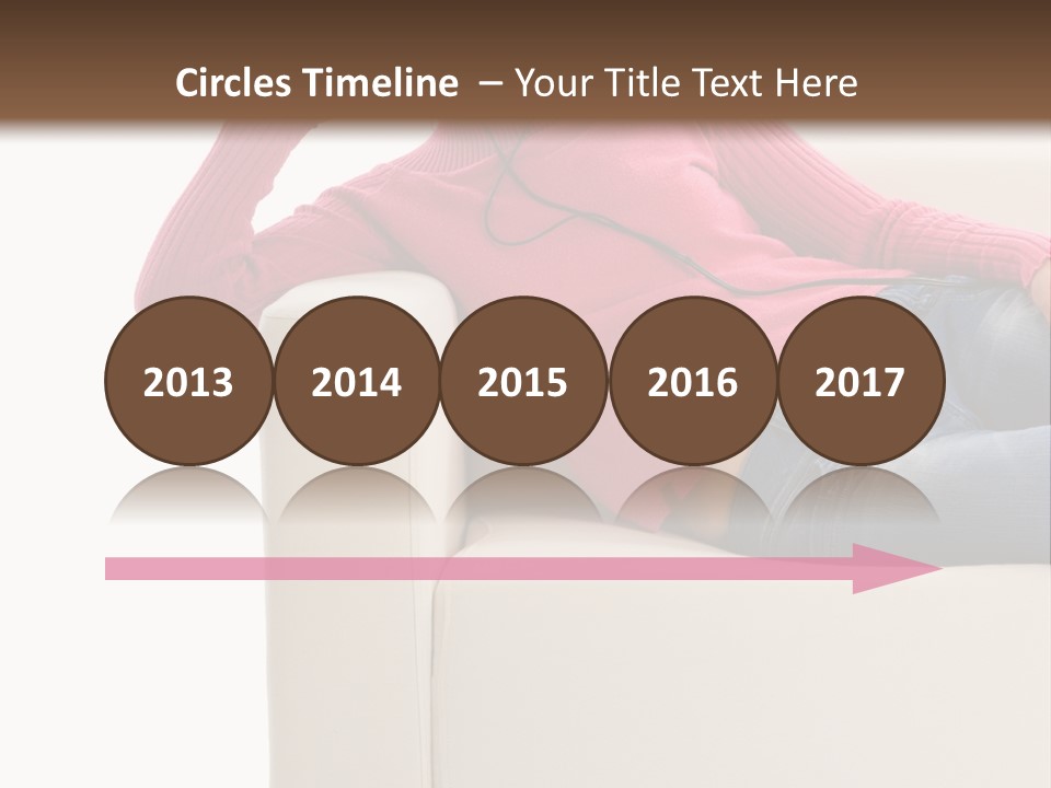 Isolated Party Girl PowerPoint Template