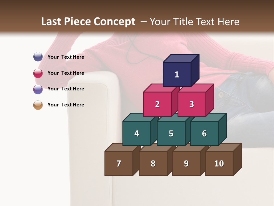 Isolated Party Girl PowerPoint Template