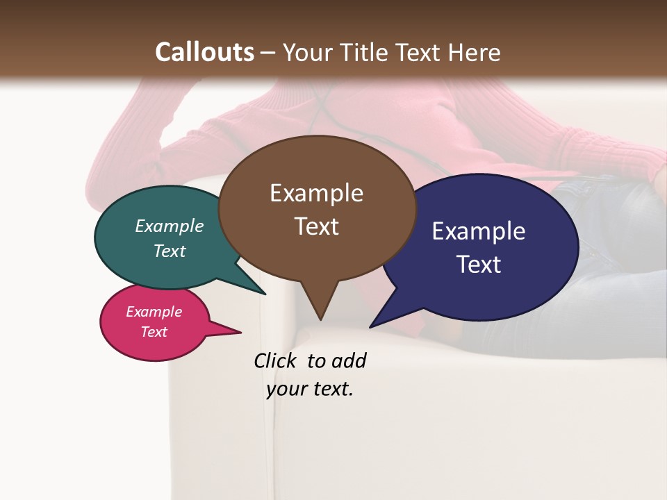 Isolated Party Girl PowerPoint Template