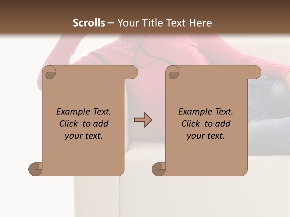 Isolated Party Girl PowerPoint Template