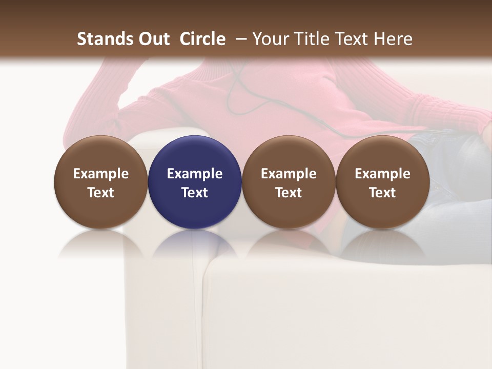 Isolated Party Girl PowerPoint Template