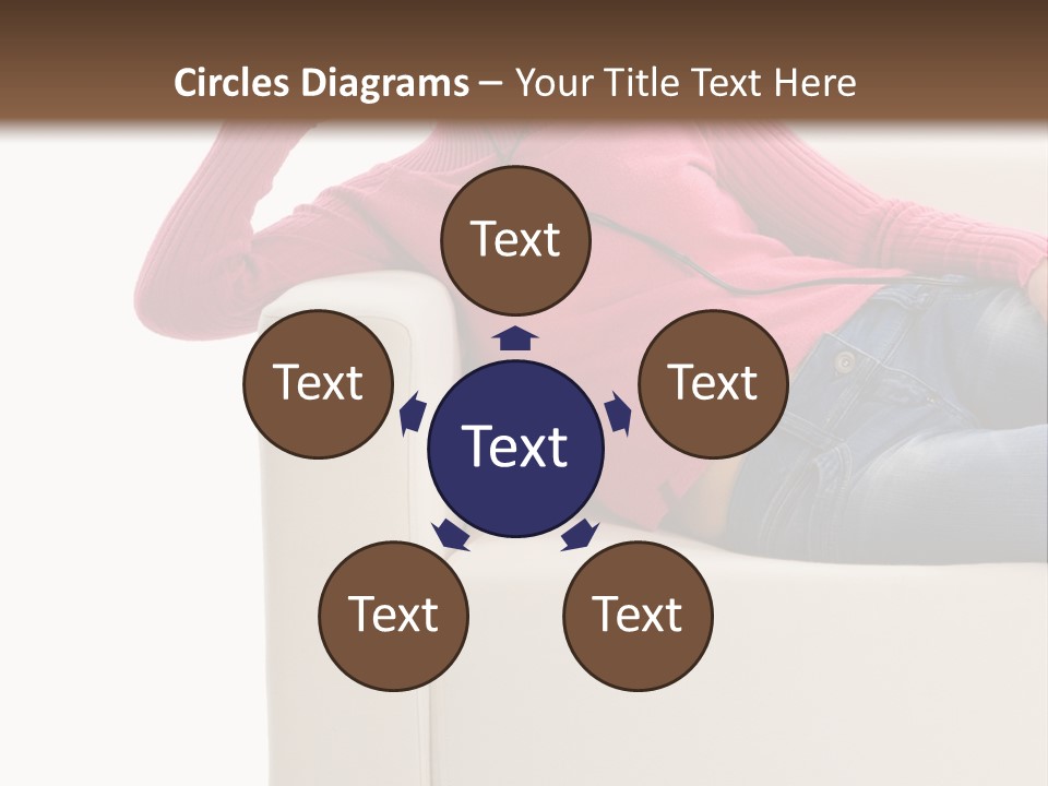 Isolated Party Girl PowerPoint Template