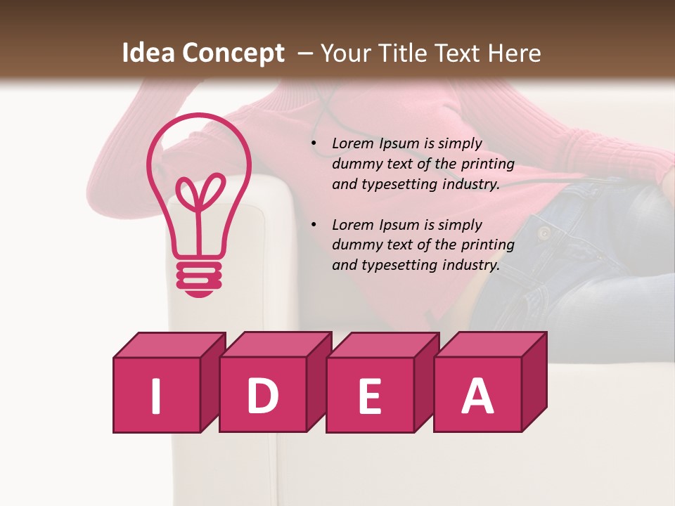 Isolated Party Girl PowerPoint Template