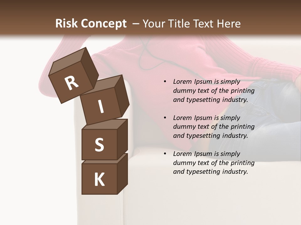 Isolated Party Girl PowerPoint Template