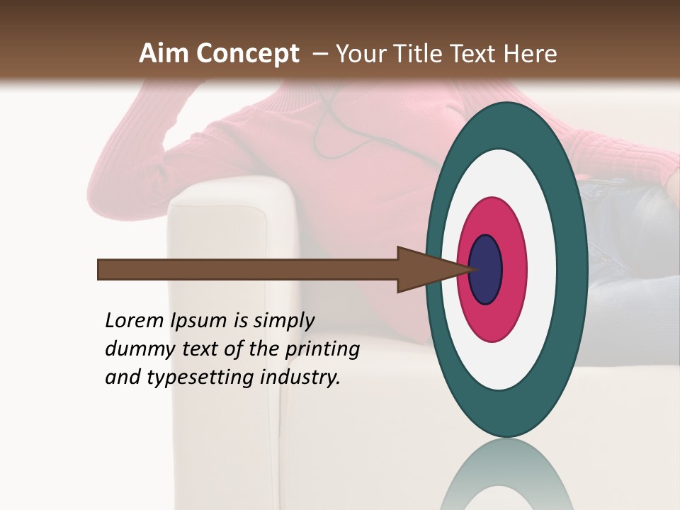 Isolated Party Girl PowerPoint Template