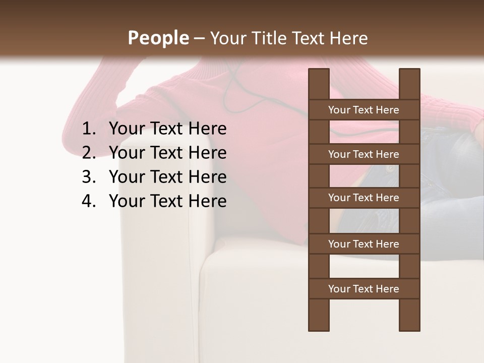 Isolated Party Girl PowerPoint Template