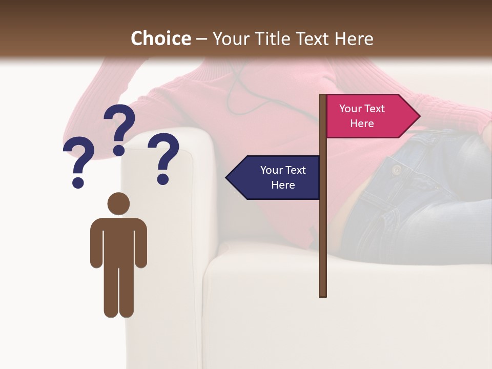 Isolated Party Girl PowerPoint Template