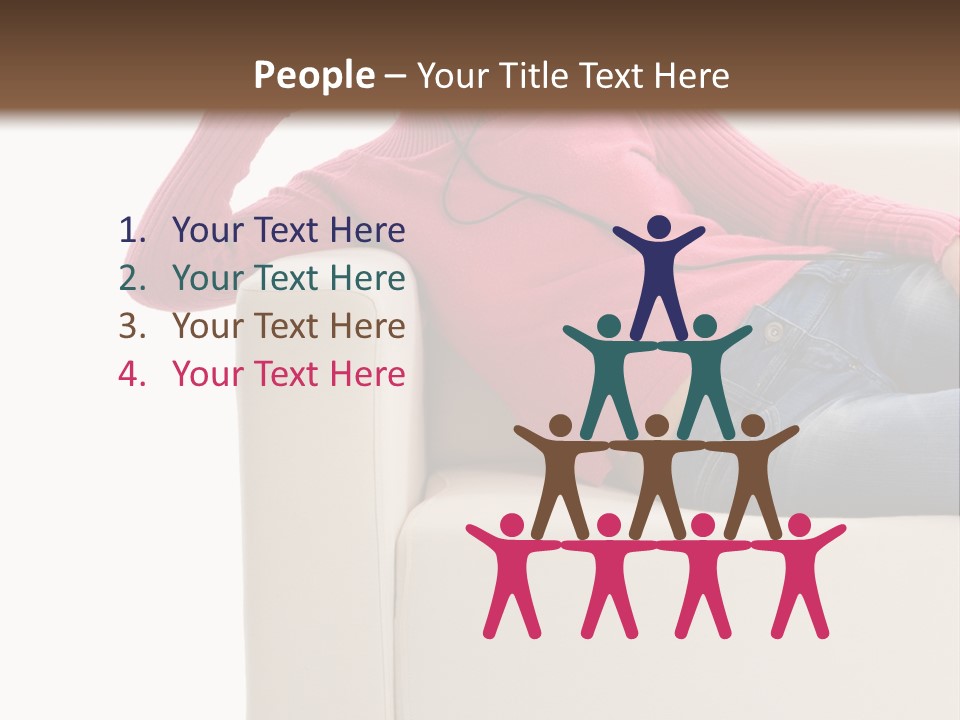 Isolated Party Girl PowerPoint Template