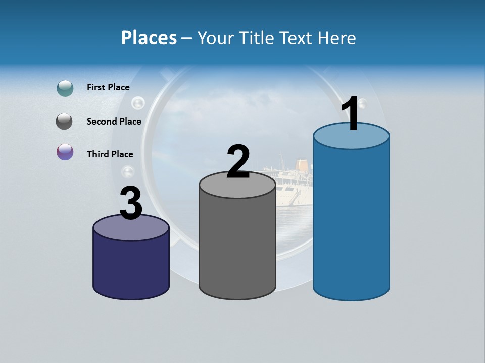 Porthole Ship Metal PowerPoint Template