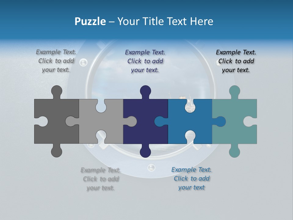 Porthole Ship Metal PowerPoint Template