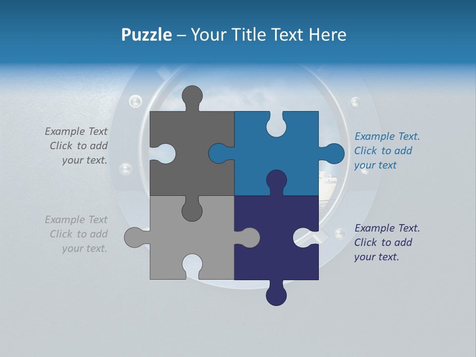 Porthole Ship Metal PowerPoint Template