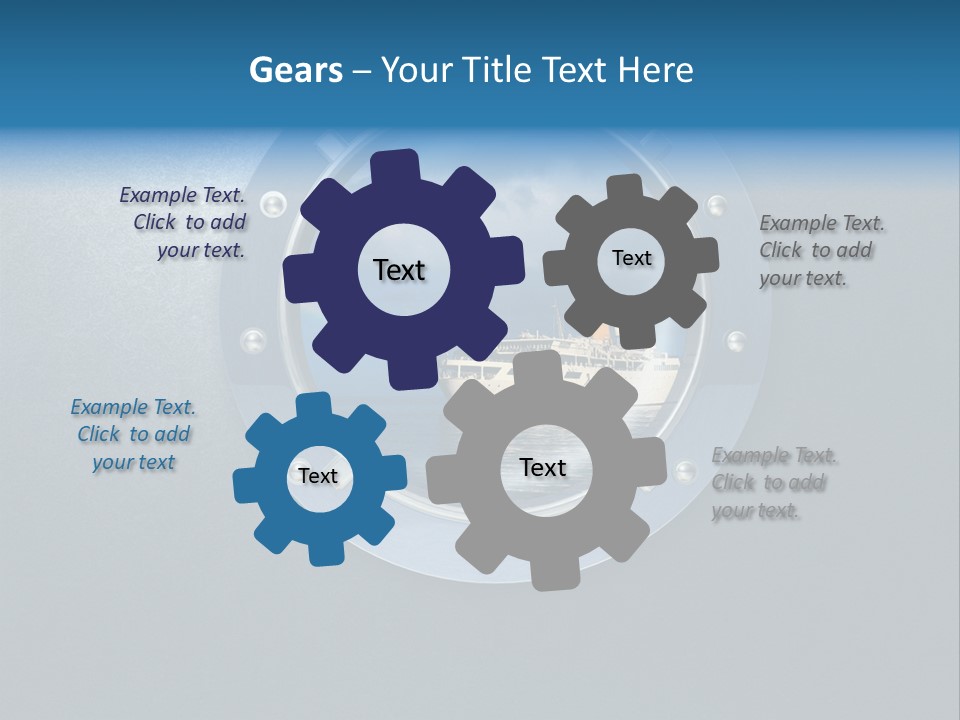 Porthole Ship Metal PowerPoint Template
