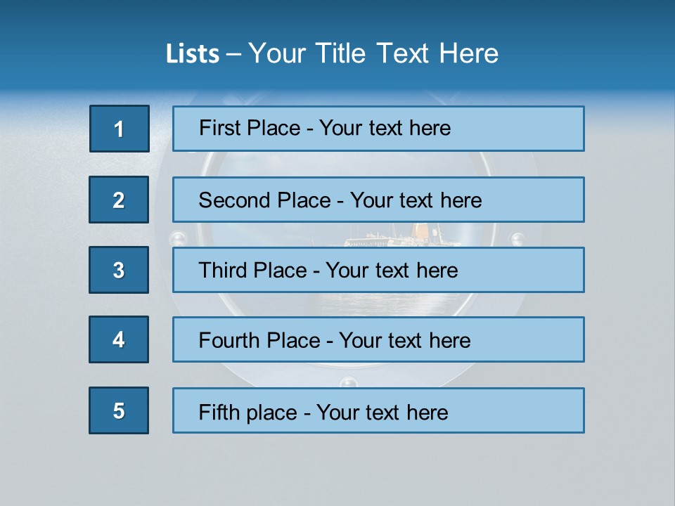Porthole Ship Metal PowerPoint Template