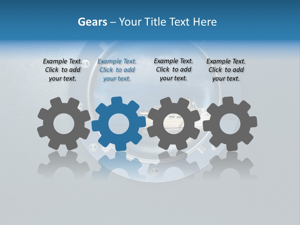 Porthole Ship Metal PowerPoint Template