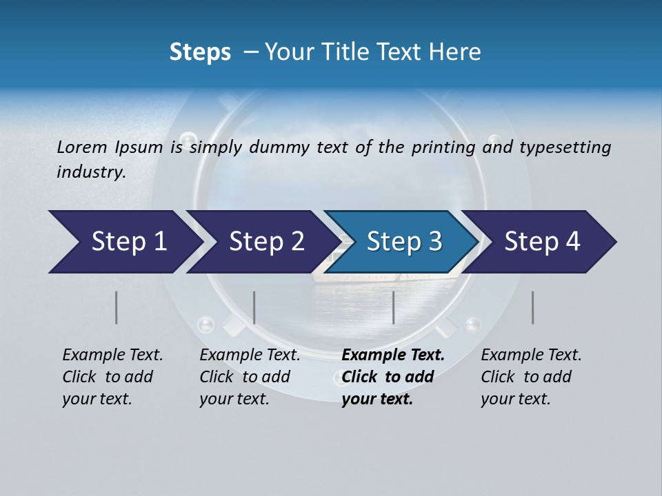 Porthole Ship Metal PowerPoint Template