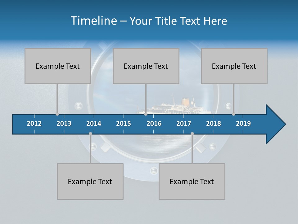 Porthole Ship Metal PowerPoint Template