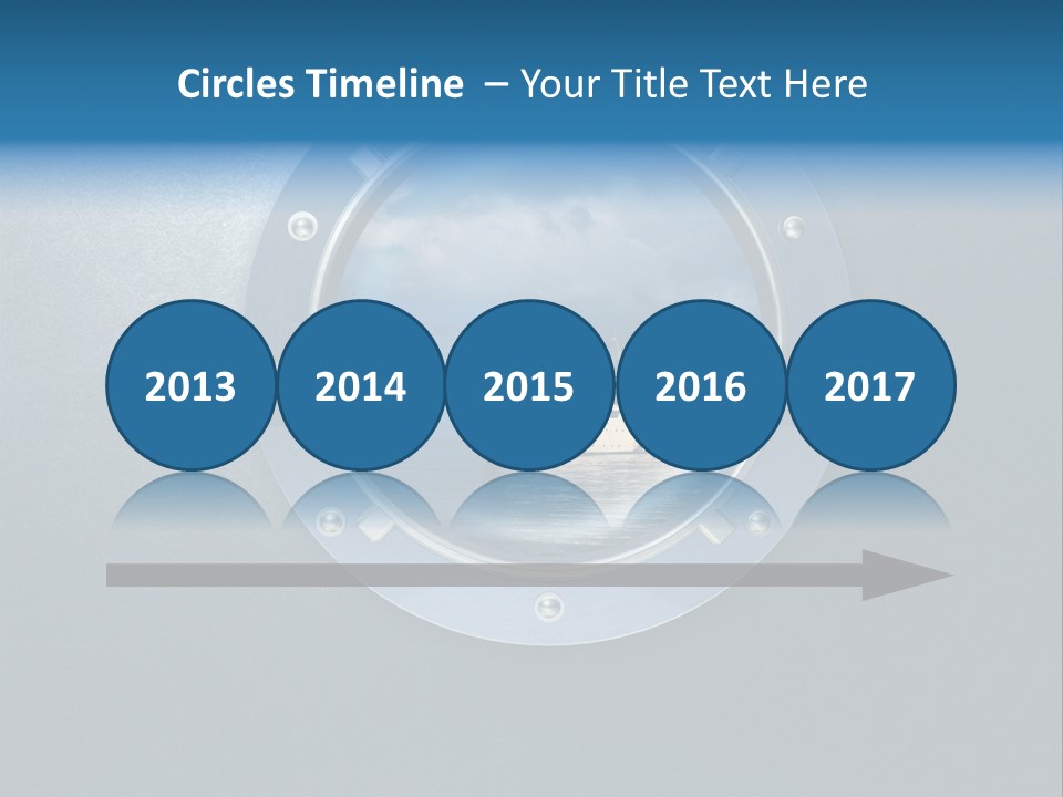 Porthole Ship Metal PowerPoint Template