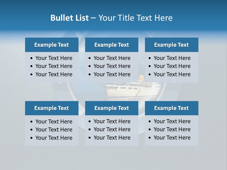 Porthole Ship Metal PowerPoint Template