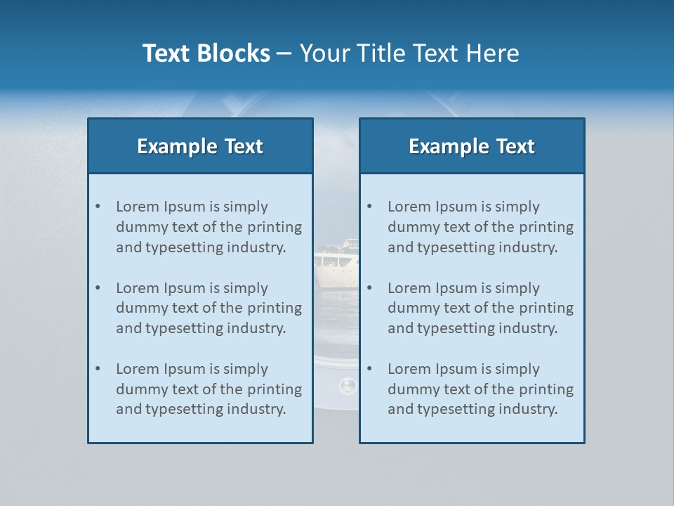 Porthole Ship Metal PowerPoint Template