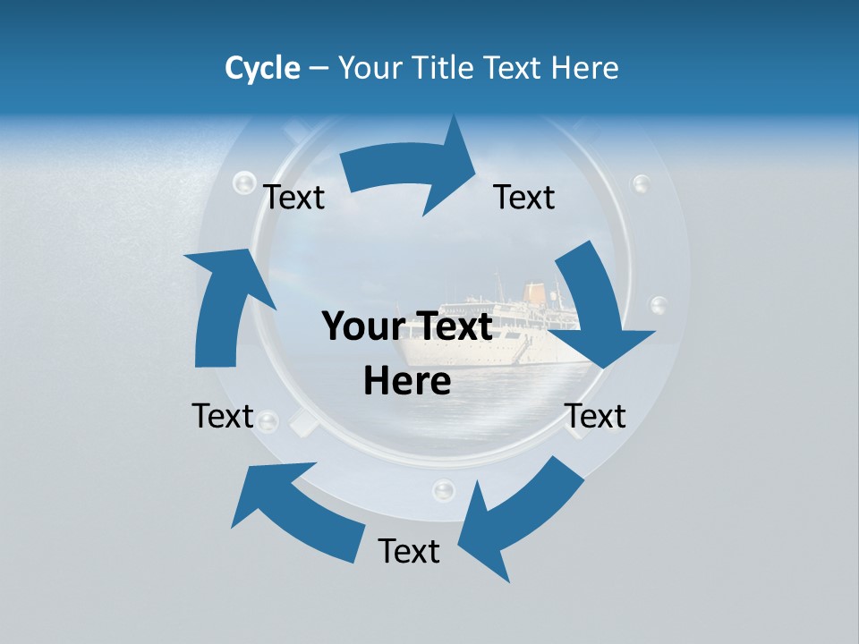 Porthole Ship Metal PowerPoint Template