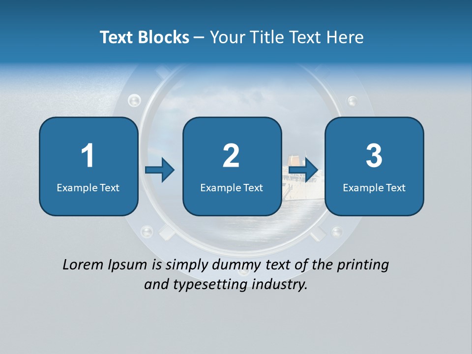 Porthole Ship Metal PowerPoint Template